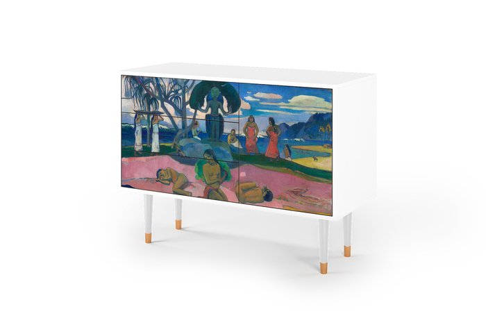 Комод S3 Day of the God by Paul Gauguin с корпусом белого цвета - купить Комоды по цене 39990.0 Комод S3 Day of the God by Paul Gauguin с корпусом белого цвета - купить Комоды по цене 39990.0