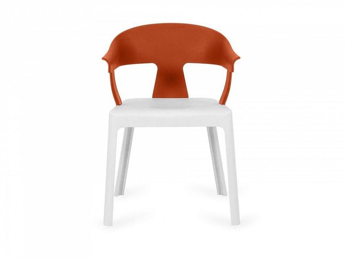 Стул Patrick бело-оранжевого цвета - купить Обеденные стулья по цене 3490.0