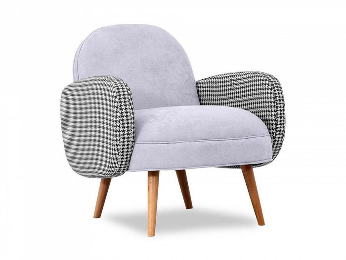 Кресло Bordo светло-серого цвета - купить Интерьерные кресла по цене 27590.0