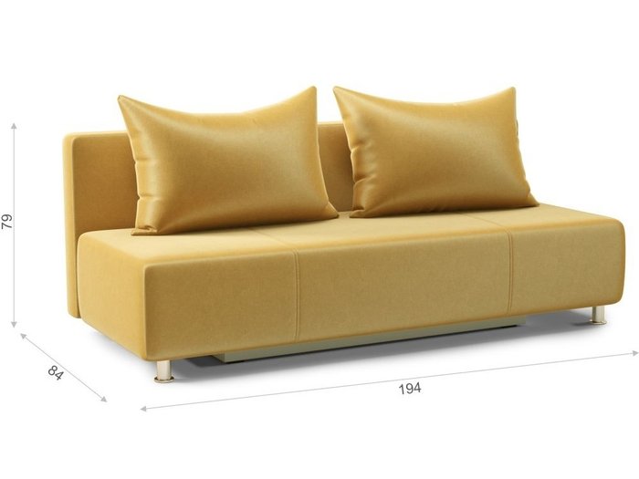 Диван-кровать Глория горчичного цвета - лучшие Прямые диваны в INMYROOM