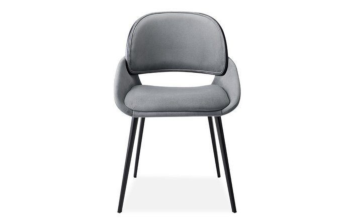 Стул Jerry серо-черного цвета - лучшие Обеденные стулья в INMYROOM