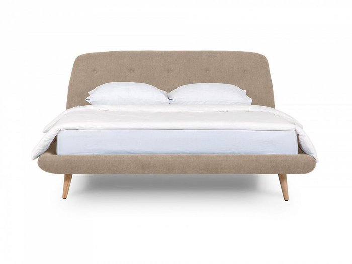 Кровать Loa 160х200 бежевого цвета  - купить Кровати для спальни по цене 65250.0