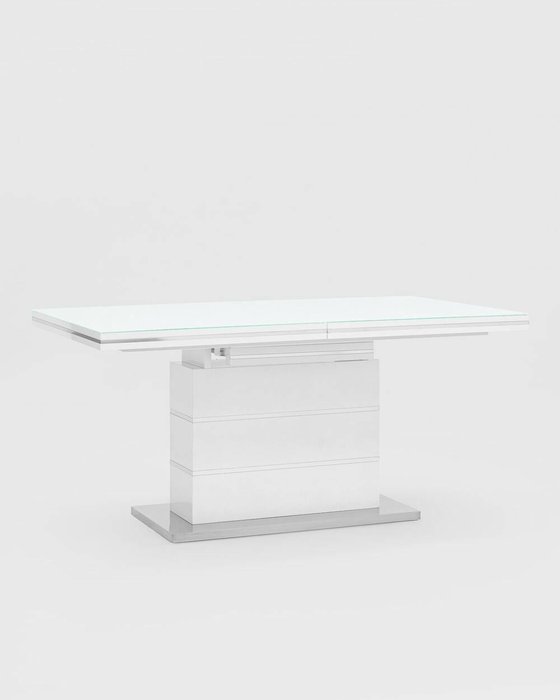 Раздвижной обеденный стол Глазго белого цвета - купить Обеденные столы по цене 44990.0