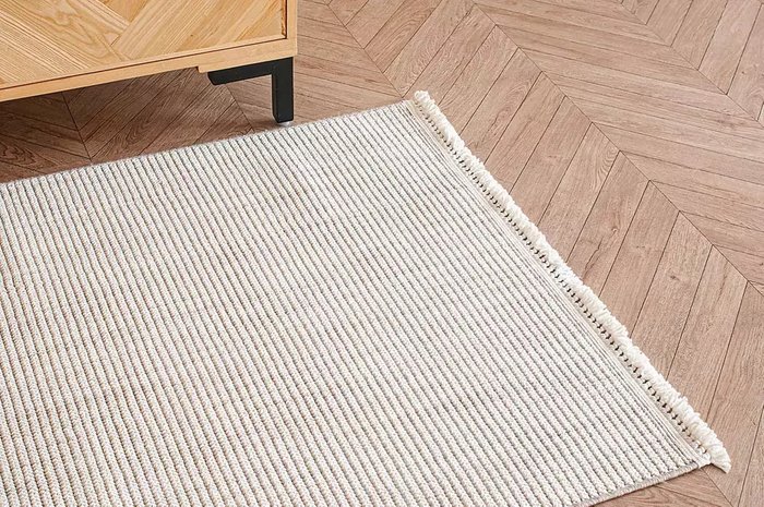 Ковер Stark Stripe 100x200 бежевого цвета - лучшие Ковры в INMYROOM