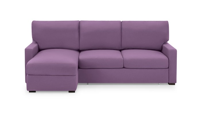 Угловой диван-кровать с оттоманкой Непал сиреневого цвета - купить Угловые диваны по цене 92700.0