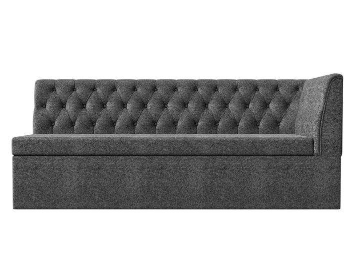 Диван-кровать Маркиз серого цвета с углом справа - купить Прямые диваны по цене 36999.0