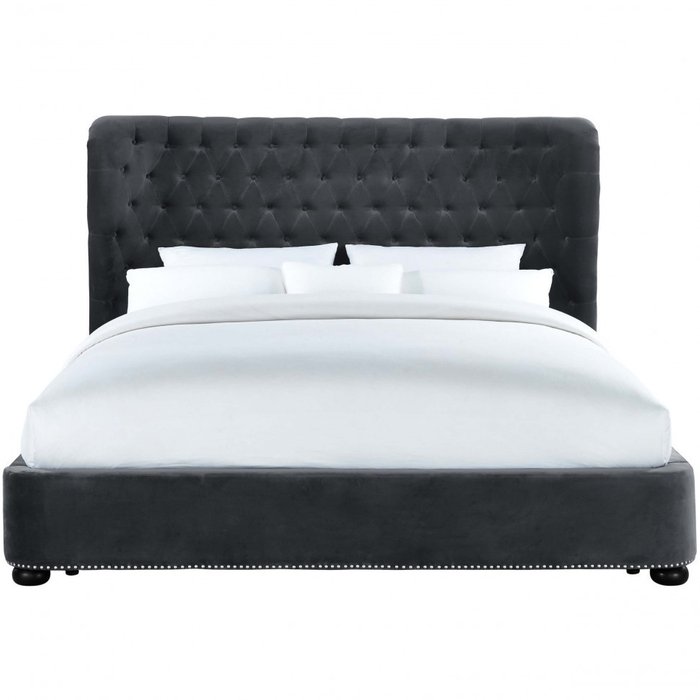 Кровать Brussel 160х200 серого цвета - купить Кровати для спальни по цене 210450.0
