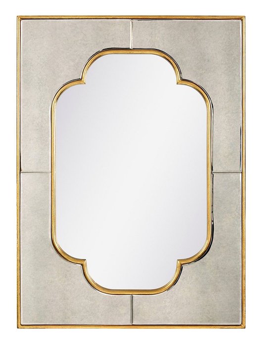Настенное зеркало Патриция бежево-золотого цвета