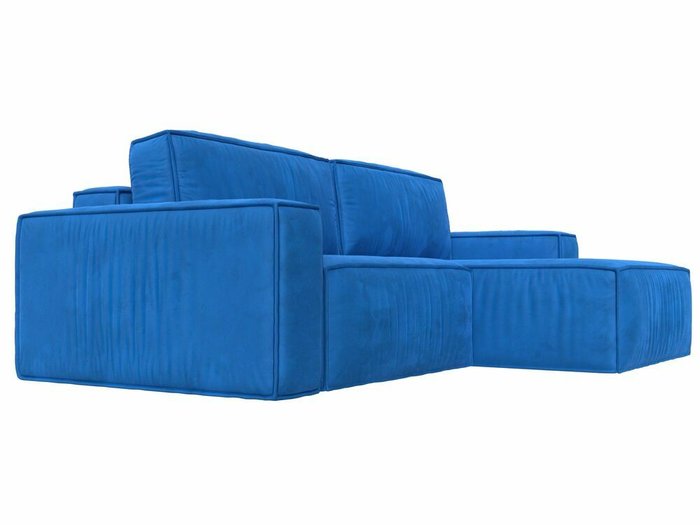 Угловой диван-кровать Прага классик голубого цвета правый угол - лучшие Угловые диваны в INMYROOM