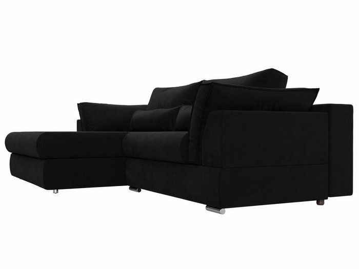 Угловой диван-кровать Пекин черного цвета угол левый - лучшие Угловые диваны в INMYROOM