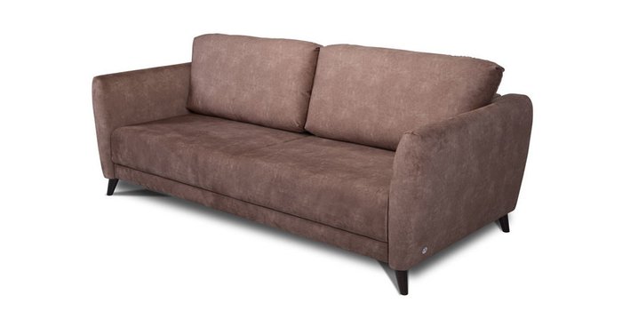 Прямой диван-кровать Фабьен темно-коричневого цвета - купить Прямые диваны по цене 74880.0