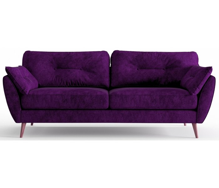 Диван из вельвета Favorite фиолетового цвета - купить Прямые диваны по цене 32490.0