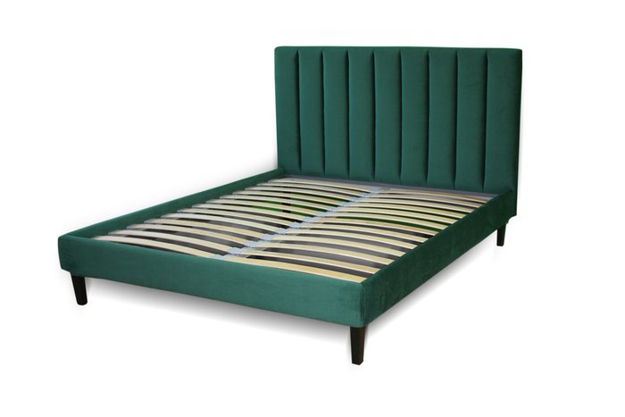 Кровать Клэр зеленого цвета 160х200 с ящиком для хранения  - купить Кровати для спальни по цене 85950.0