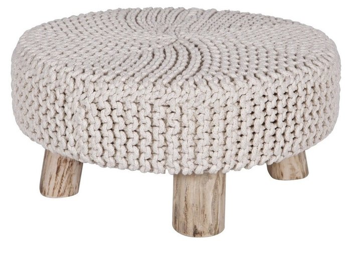 Табурет DE EEKHOORN "Lynn knitted stool off white"
