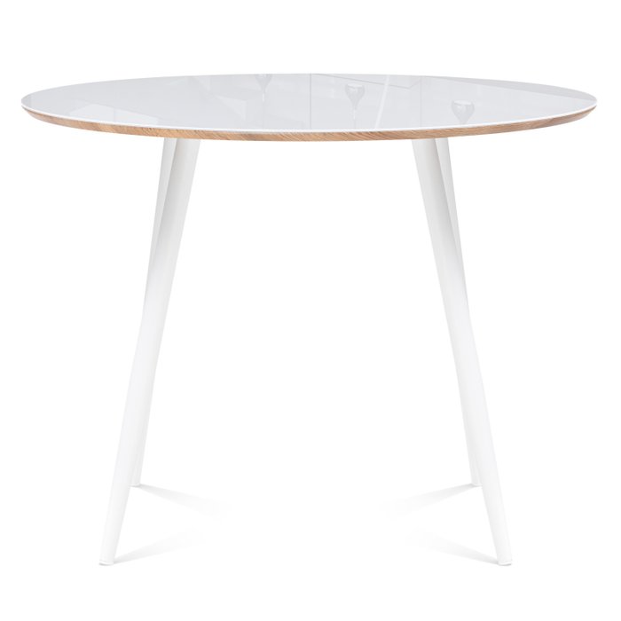 Обеденный стол Абилин со стеклянной столешницей белого цвета - купить Обеденные столы по цене 12614.0