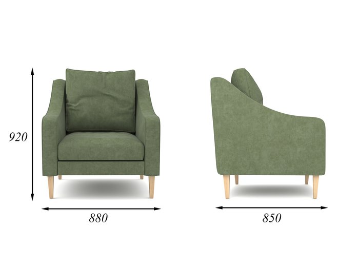 Кресло Ричи зеленого цвета - купить Интерьерные кресла по цене 22990.0