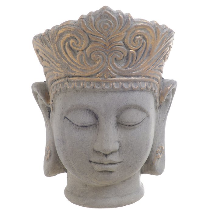 Декор настольный-кашпо Buddha серого цвета