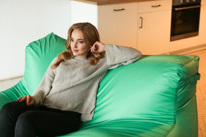 Бескаркасный диван Модерн зеленого цвета - купить Бескаркасная мебель по цене 7390.0
