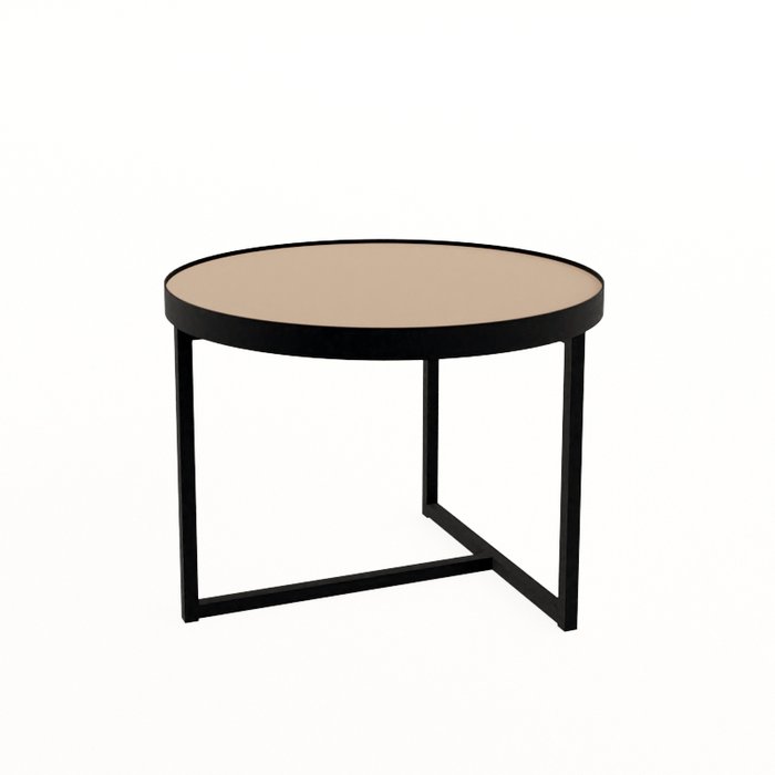 Стол журнальный Round коричневого цвета Mokko