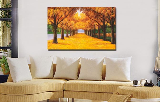 Декоративная картина "Осенняя Аллея" - купить Принты по цене 3190.0