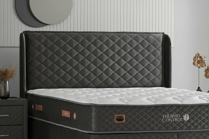 Кровать с подъёмным механизмом Thermo Control 180х200 черного цвета - лучшие Кровати для спальни в INMYROOM