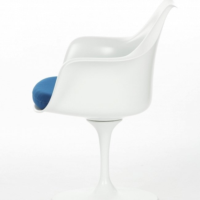 Cтул Tulip с мягкой подушкой синего цвета - лучшие Обеденные стулья в INMYROOM