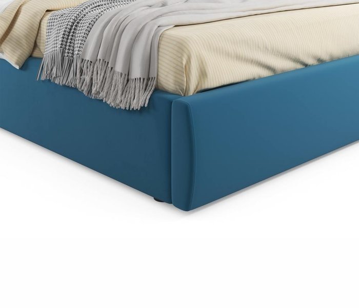 Кровать Verona 140х200 с ортопедическим основанием синего цвета - лучшие Кровати для спальни в INMYROOM
