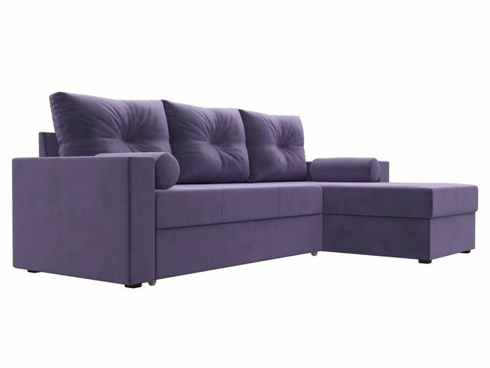 Угловой диван-кровать Верона фиолетового цвета правый угол - лучшие Угловые диваны в INMYROOM