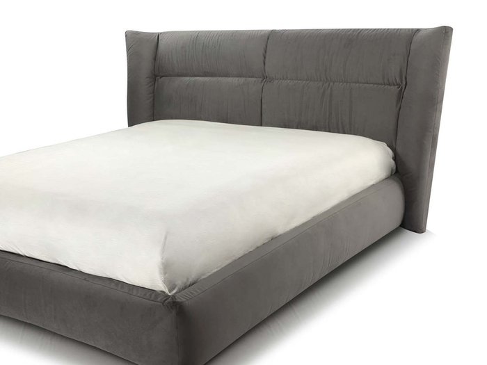 Кровать с ортопедической решеткой Hugs 160х200 серого цвета - лучшие Кровати для спальни в INMYROOM