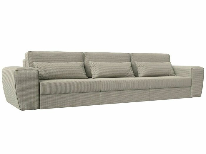 Прямой диван-кровать Лига 008 Long серо-бежевого цвета
