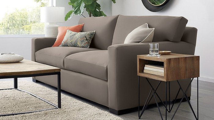 Прямой диван-кровать Непал светло-коричневого цвета - лучшие Прямые диваны в INMYROOM