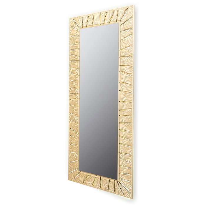 Настенное зеркало Sunshine L золотого цвета - лучшие Настенные зеркала в INMYROOM