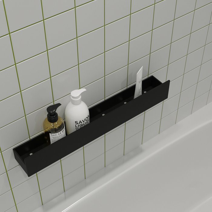 Полка настенная для ванной черного цвета - лучшие Полки в INMYROOM