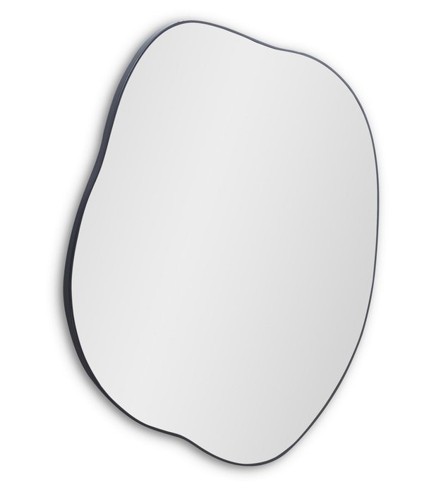 Настенное зеркало Organic L в раме черного цвета - купить Настенные зеркала по цене 20900.0