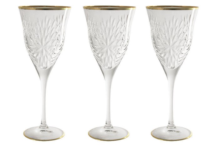 Набор: 6 хрустальных бокалов для вина "Умбрия - золото"