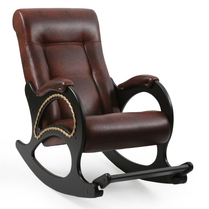 Кресло-качалка  Модель 44  венге/ Antik crocodile - купить Интерьерные кресла по цене 17313.0