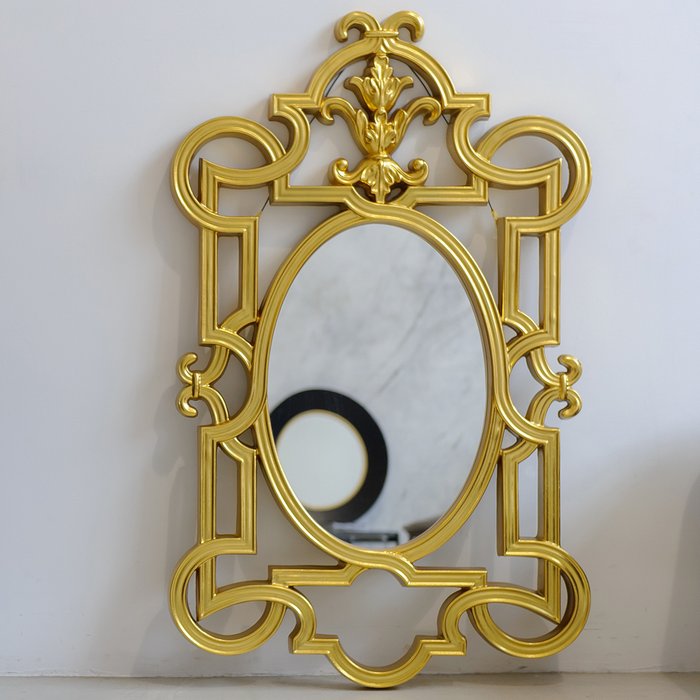 Настенное зеркало Аваллон в золотистой раме - купить Настенные зеркала по цене 30500.0