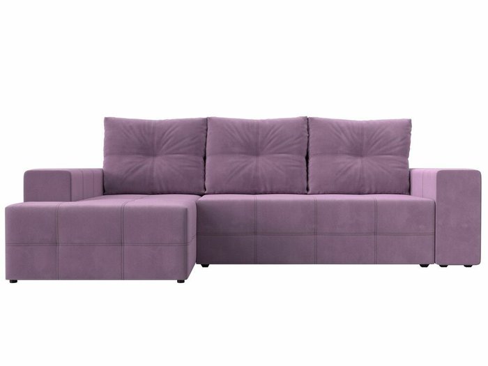 Угловой диван-кровать Перри сиреневого цвета левый угол - купить Угловые диваны по цене 59999.0