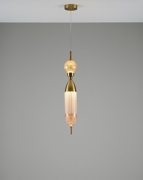 Подвесной светодиодный светильник Candle бронзово-янтарного цвета - лучшие Подвесные светильники в INMYROOM