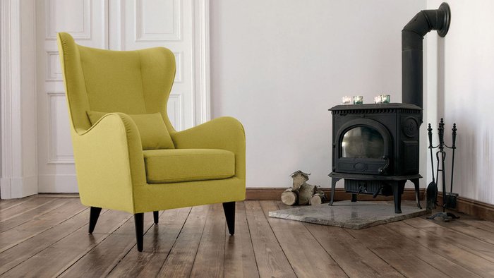 Кресло Манчестер горчичного цвета - купить Интерьерные кресла по цене 26600.0