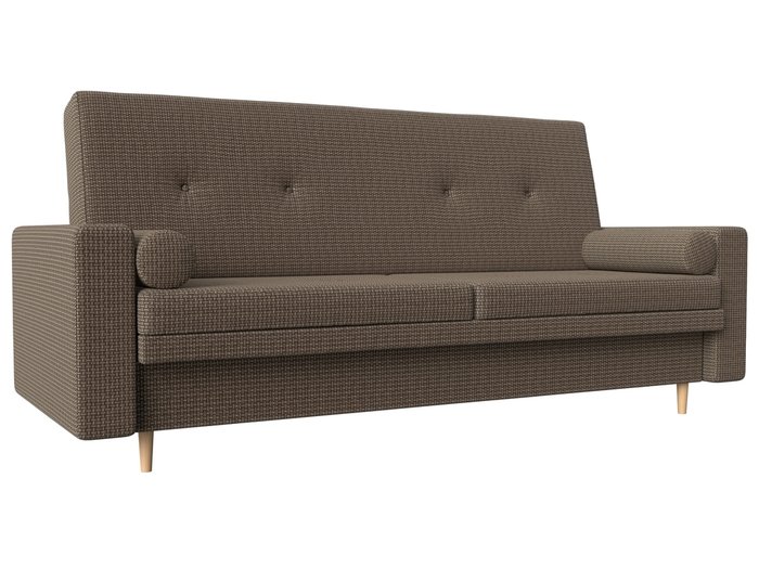 Прямой диван-кровать Белфаст коричнево-бежевого цвета (книжка)