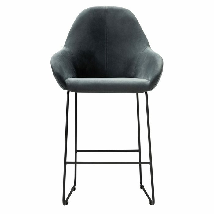 Стул полубарный Kent Diag серого цвета - купить Барные стулья по цене 11760.0