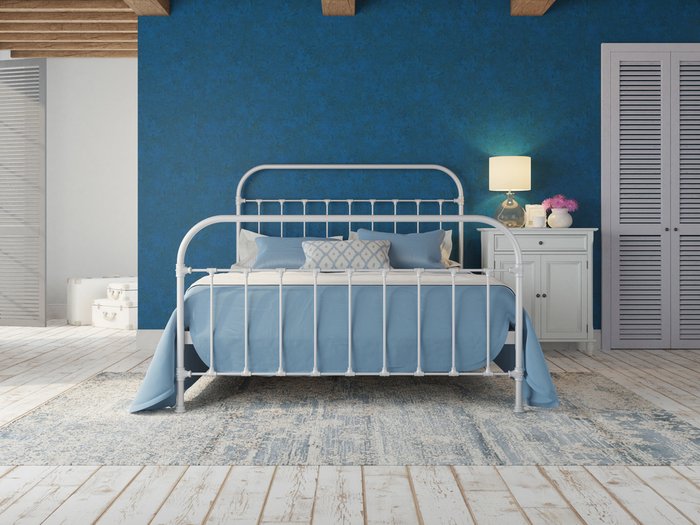 Кровать Полина 160х200 серебряного цвета