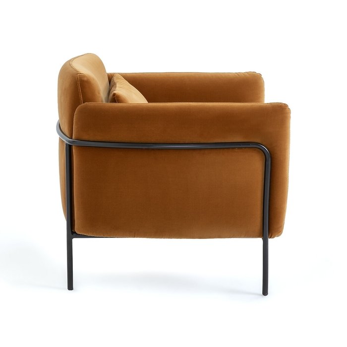 Кресло из велюра Alistair коричневого цвета - лучшие Интерьерные кресла в INMYROOM