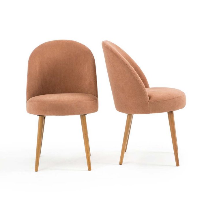 Комплект из двух стульев Lenou розового цвета - лучшие Обеденные стулья в INMYROOM