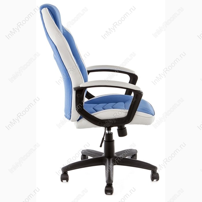 Компьютерное кресло Gamer бело-синего цвета - лучшие Офисные кресла в INMYROOM