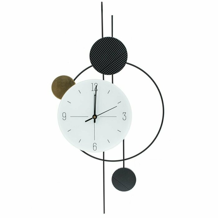 Часы настенные декоративные 37х70 черно-белого цвета