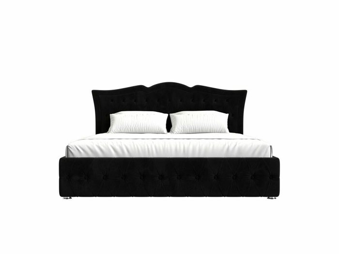 Кровать Герда 200х200 черного цвета с подъемным механизмом - купить Кровати для спальни по цене 98999.0