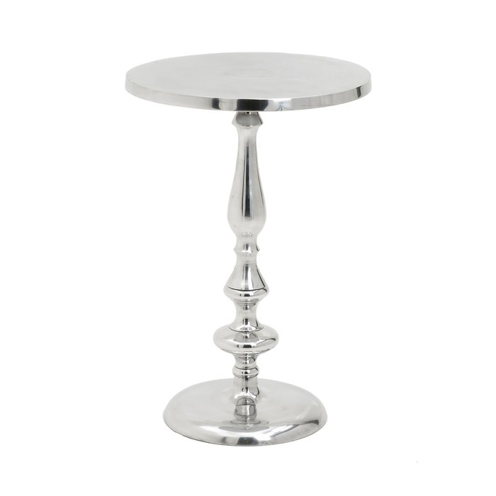 Алюминиевый столик серебристого цвета