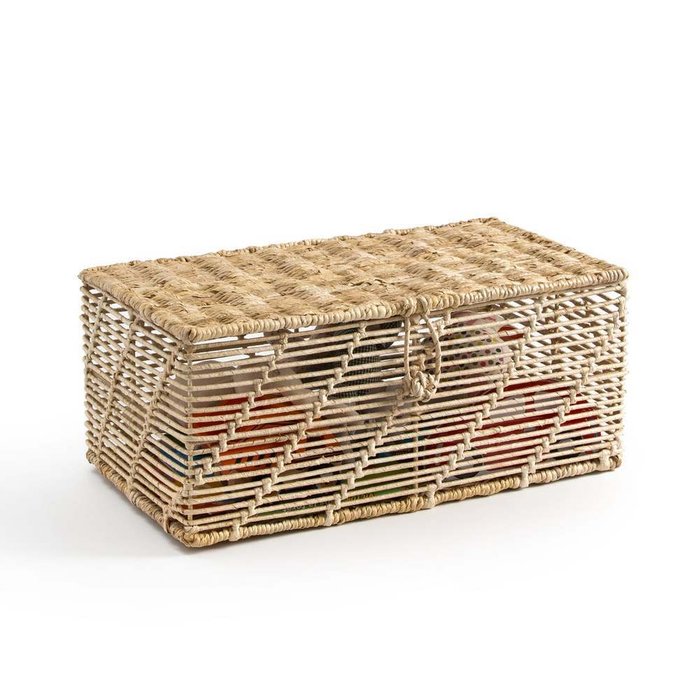 Ящик из абака Abaki бежевого цвета - лучшие Декоративные коробки в INMYROOM
